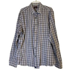 UNTUCKit Mens Slim Fit Plaid Button Down Shirt XXL Cotton Blue Pink Grey